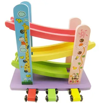 

Kuulee Children Three-layer Track Small Glider Speed Wooden Educational Toys