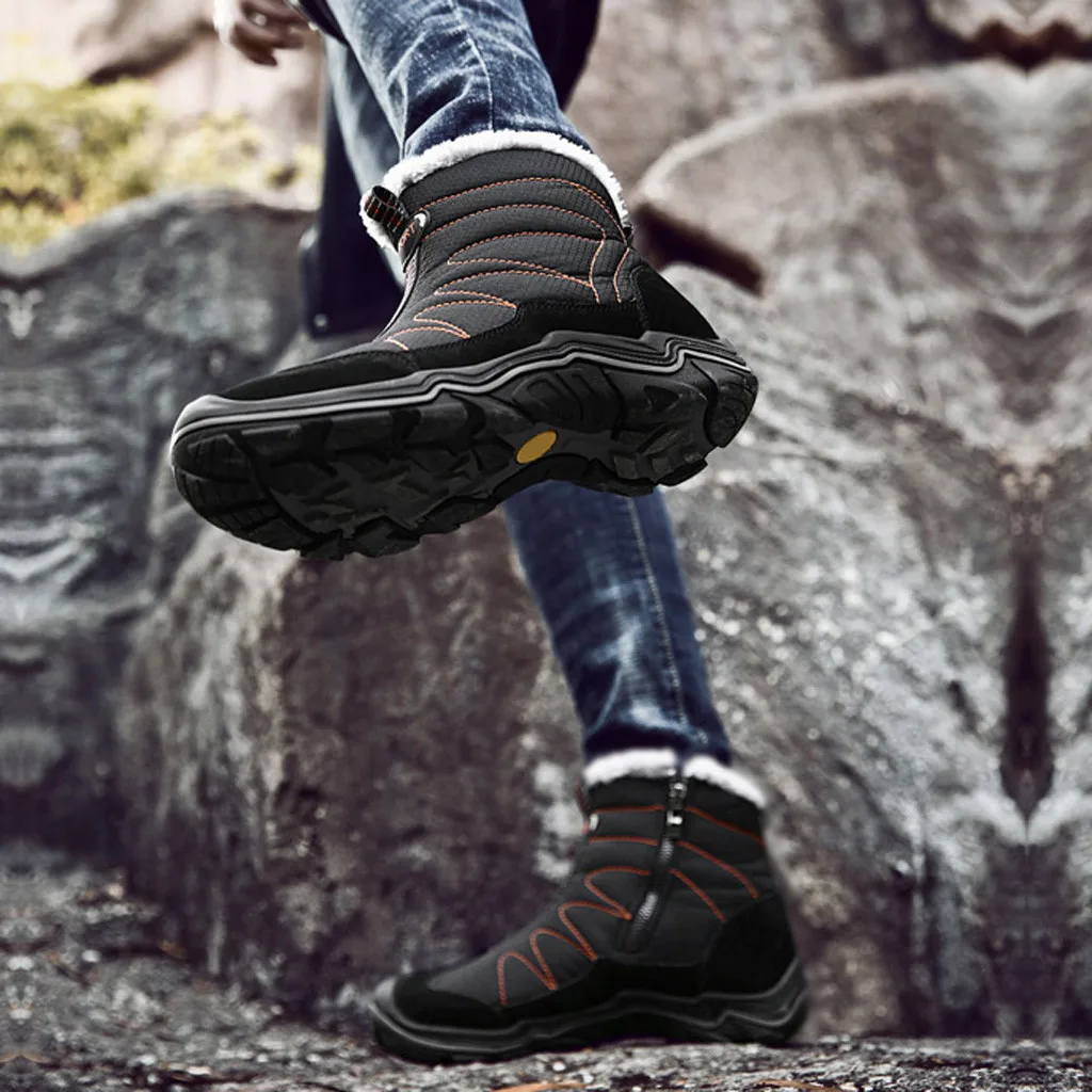 Мужская обувь; модные ботинки для мужчин; zapatos de hombre; модная мужская водонепроницаемая нескользящая обувь из хлопка для пешего туризма; уличные зимние ботинки