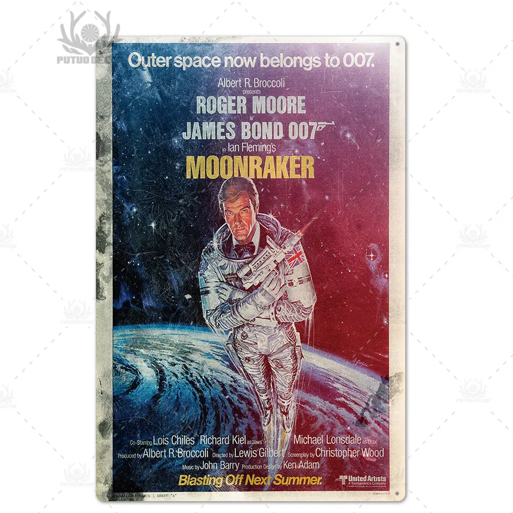 007 фильм металлический постер ретро классический фильм металлическая Оловянная табличка металлический винтажный Настенный декор для бара паба клуба человек пещера - Цвет: TH4246