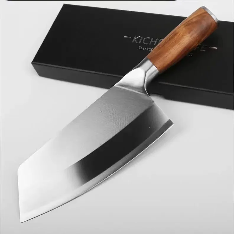 Нож шеф-повара SHUOJI 4Cr13 7 дюймов китайские кухонные ножи нож для нарезки мяса