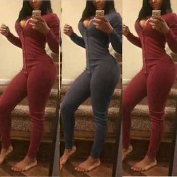 

Womens Black Romper Long Sleeve Combinaison Sexy V Neck Bodysuit Pockets Women One Piece Jumpsuit Long Pant