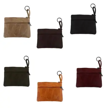 

1Pc Women Ladies Small Zip Leather Wallet Card Holder Key Ring Purse Mini Handbag Hot 2020