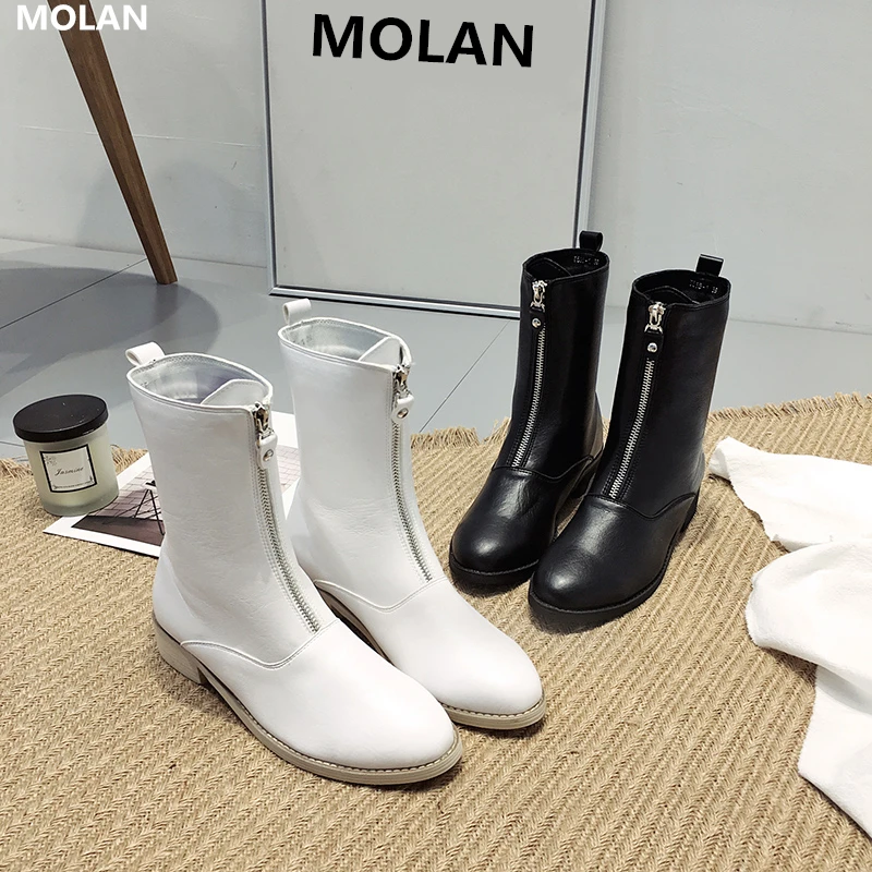MOLAN дизайнеры марки 2019 Осень Новая мода класса люкс с декоративной молнией из