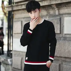 2019 Новый мужской свитер новая Корейская версия плюшевая трикотажная рубашка с длинными рукавами Молодежный свитер с круглым воротником