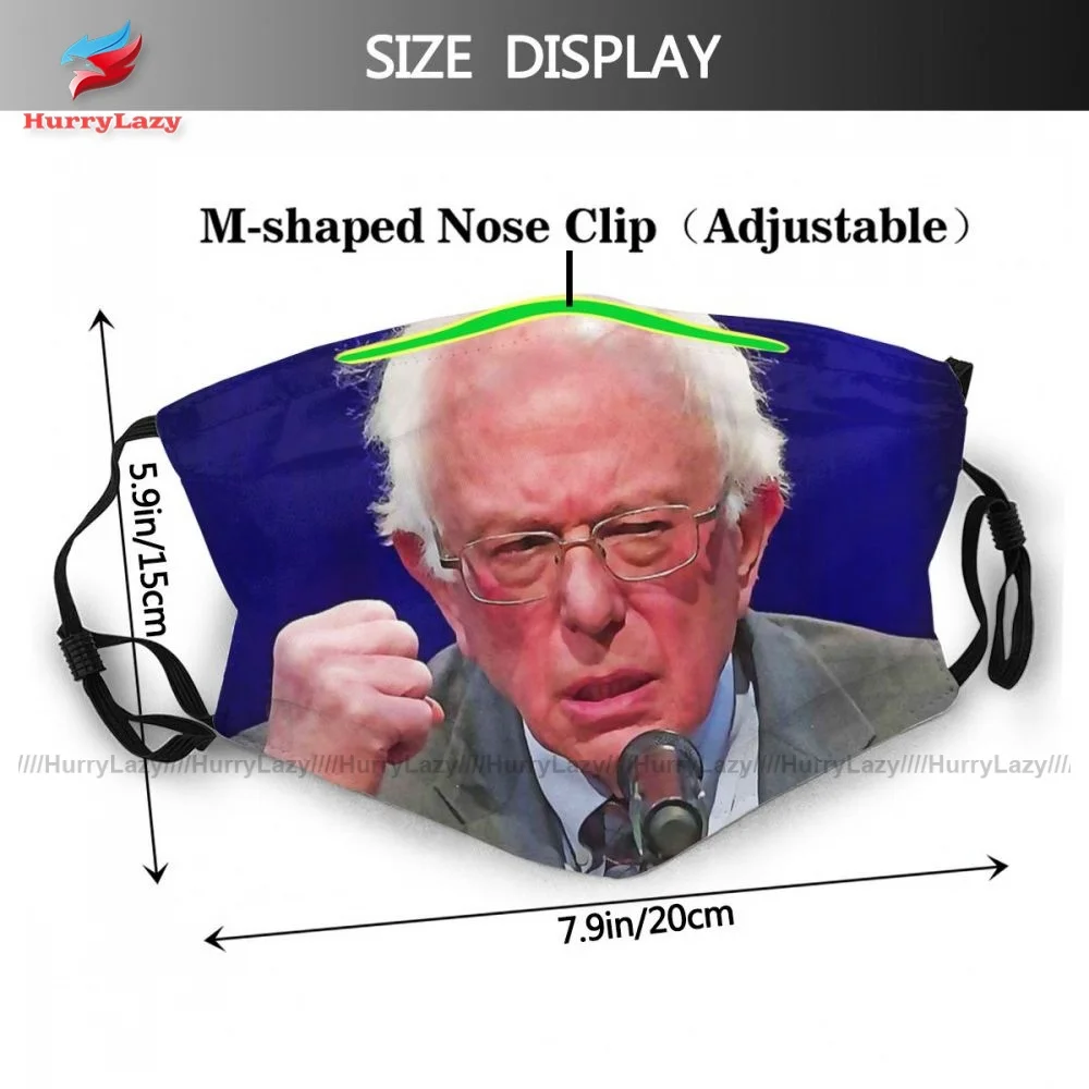 Декоративная унисекс маска для лица Bernie Sanders милая Тканевая с узором и