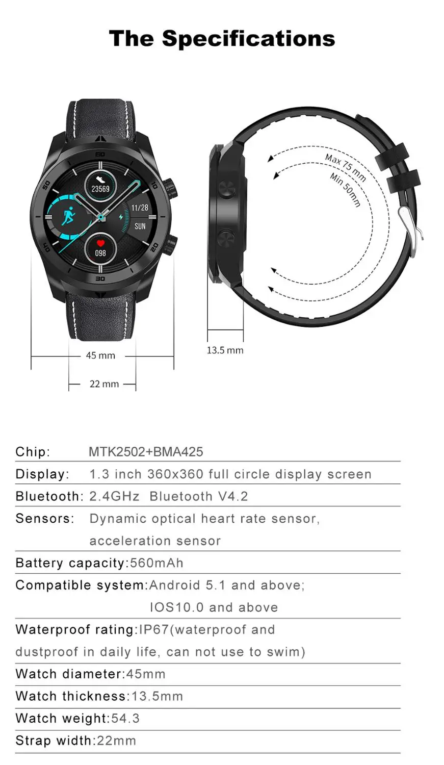 Смарт часы FocuSmart DT79 смарт с Bluetooth функцией звонков ЭКГ пульсометром артериальным