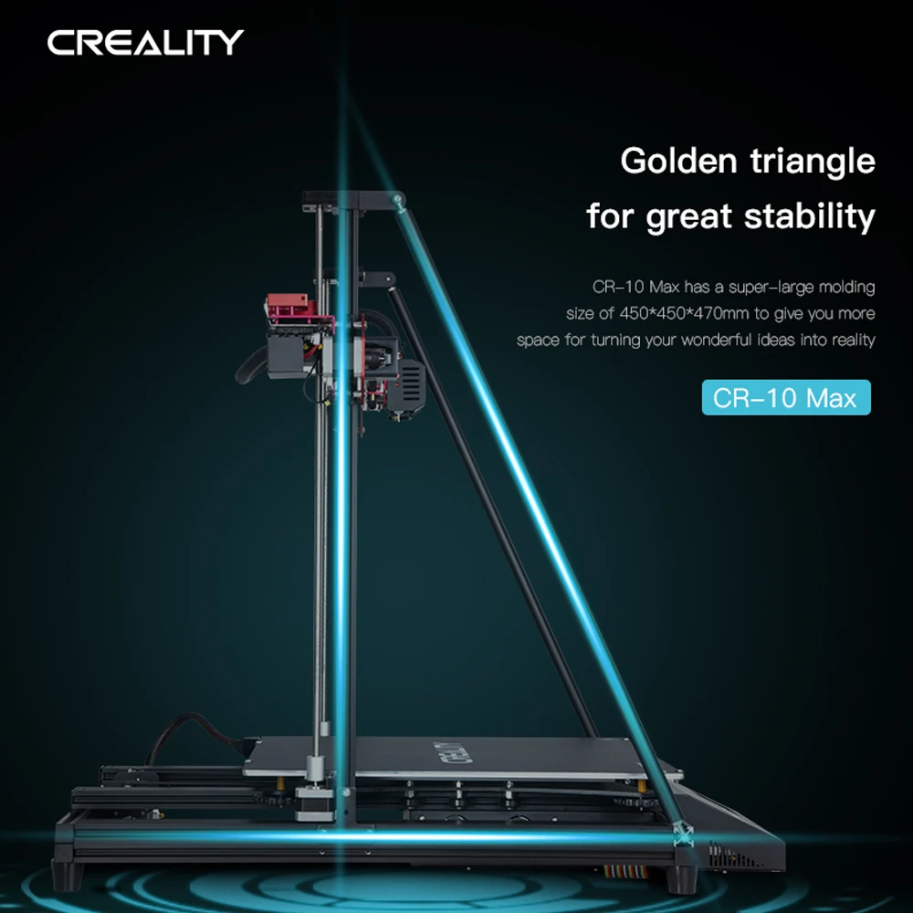 Creality FDM 0,1 мм 17,7*17,7*18,5 дюймов 3d принтер 4,3 ''сенсорный экран для архитектурного дизайна/украшения дома/пленка/tv prop