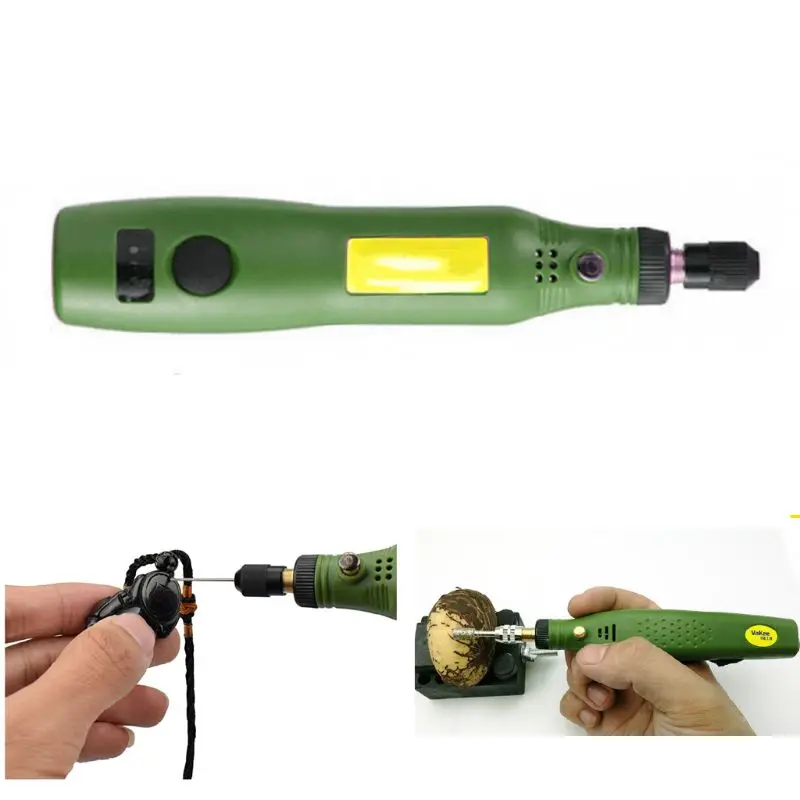 Mini Electric Grinder 12V 22000r/m 3mm 4 Levels Step Speed Change Electric Drilling Grinding Polishing Machine with 2000mAh Rechargeable Li Battery for Wood Jade 