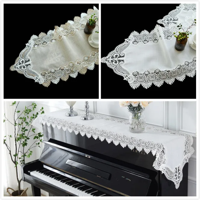 

Modern Minimalist Water Soluble Embroidery Lace Luxury Table Runner Flag Hotel Villa Home Fashion Decoration Camino De Mesa