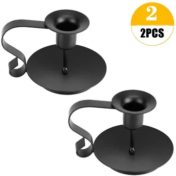 

Wrought Iron Taper Candle Holder Iron Candle Holder Dinner Decor 2 Pack Dinner Decoration Can hold candle with diameter new