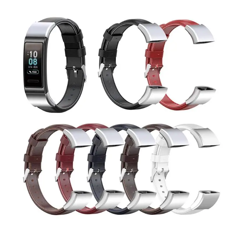 Кожаный ремешок для huawei Band 3 Pro ремешок Смарт-часы браслет для huawei Band 3 Pro TER-B09 TER-B29