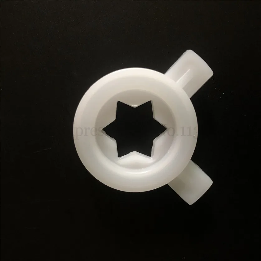 White Modeling Cap Spare Part Hexagram Star Nozzle Lid For Ice Cream Maker Accessory Soft Serve Machines 37mm Inner Diameter