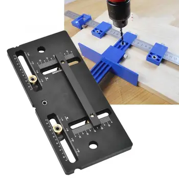 

Door Handle Aluminum Cabinet Door Pull Handle Hole Punch Locator Wood Drilling Guide Auxiliary Tool sliding Pull