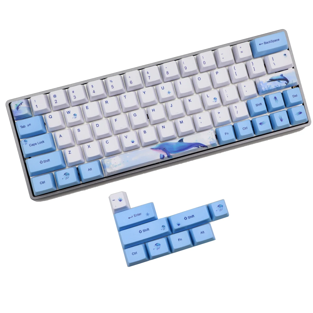 Набор ключей с Китом 60% PBT OEM колпачки для GH60 RK61/ALT61/Annie/покерных GK61 GK64 dz60|Клавиатуры|