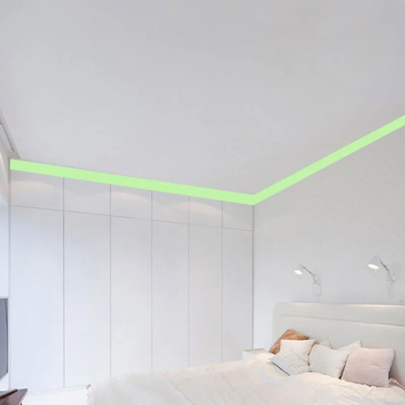 Fashionable glow-in-the-dark belt kicks the foot line environmental protection household metope decorates glow-in-the-dark strip