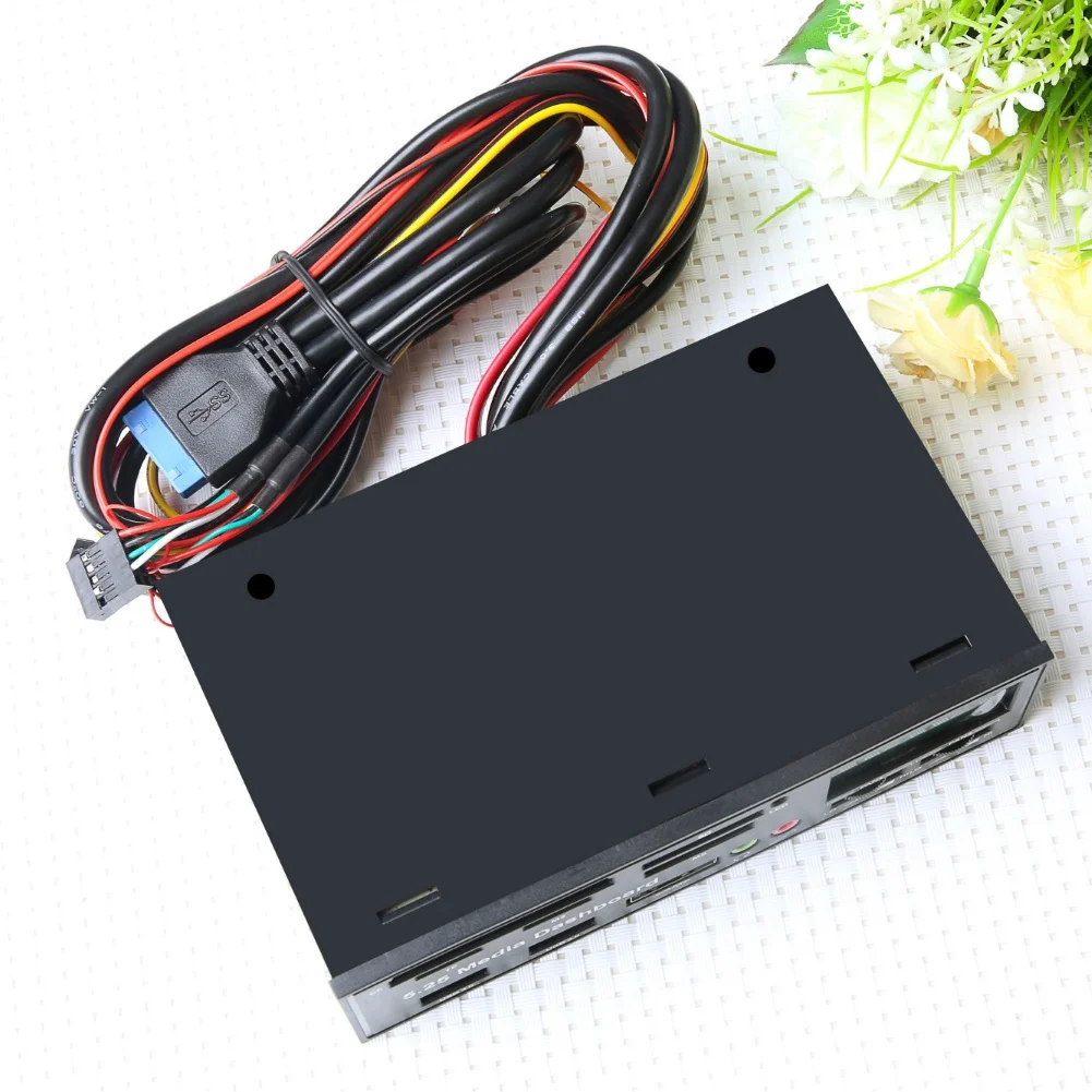 5 25 PC Front Panel Card Reader USB 3 0 Hub Media Dashboard Multi TF CF 2