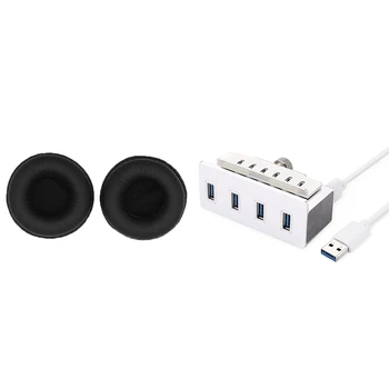 

1 Pcs USB 3.0 Clamp Hub Premium Aluminium 4-Port Hub of Adjustable Clip Buckle & 1 Pair Replacement Foam Ear Pads