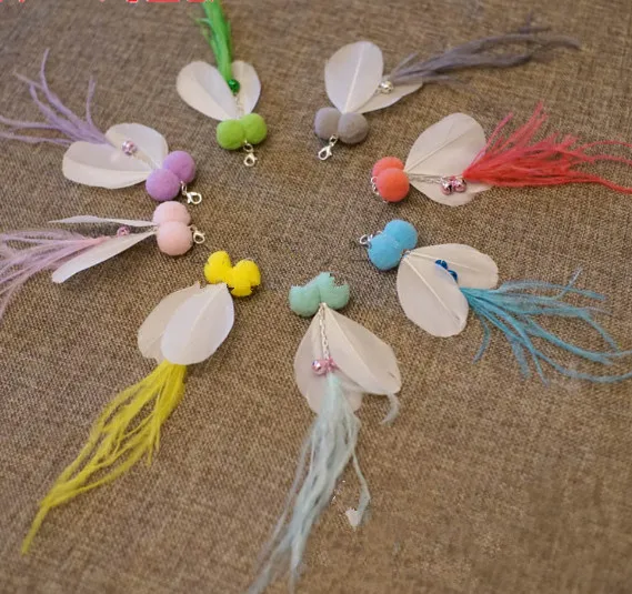 usd1.45/pc pet cat kitten playing toys teaser refills fishing pole rod feather change toy 30pcs/lot | Дом и сад