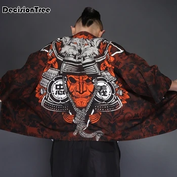 

2020 japanese kimono cardigan men wave print long street style kimono cardigan men black kimono cardigan male coat