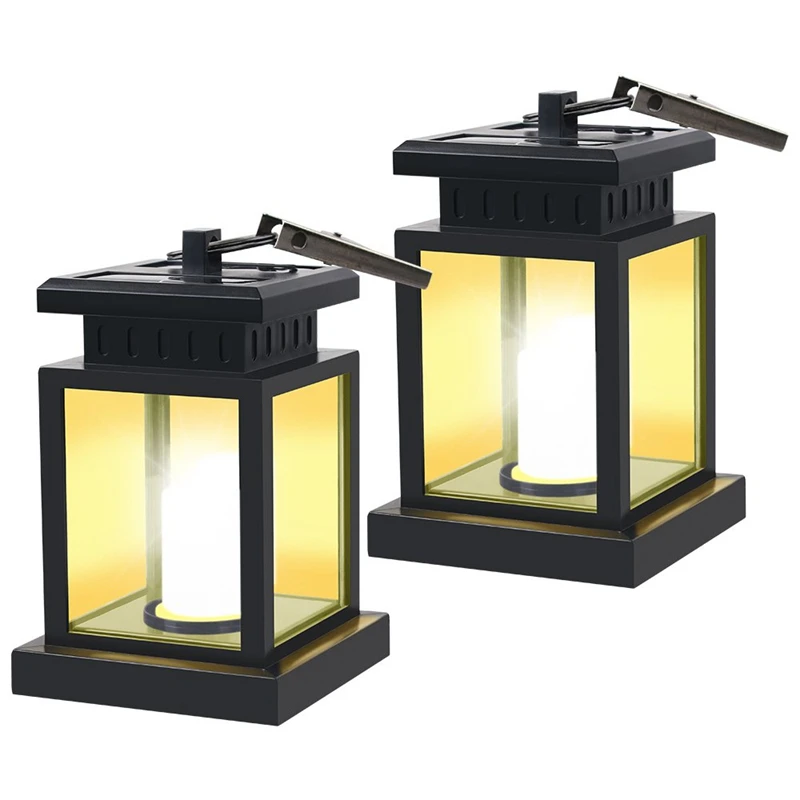 

Hanging Solar Powered LED Flame Lantern Waterproof Flashing Candle Light Outdoor Light
