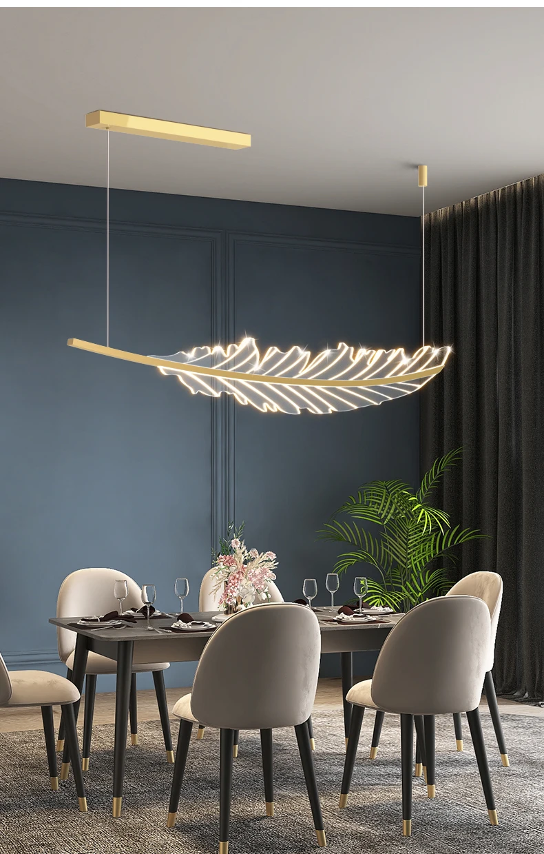 kitchen faucet with sprayer Modern Leaf-Shaped Chandelier Nordic Living Dining Table Coffee Shop Kitchen Island Hanging Light Golden Dining Room LED Fixture stainless kitchen sink