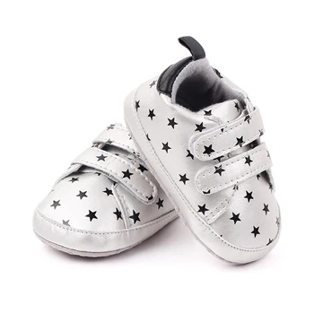 

Baby Boys Girls Breathable Anti-Slip Star Heart Print Sneakers Toddler Soft Soled Casual Walking Shoes 0-12M soft sole baby shoe