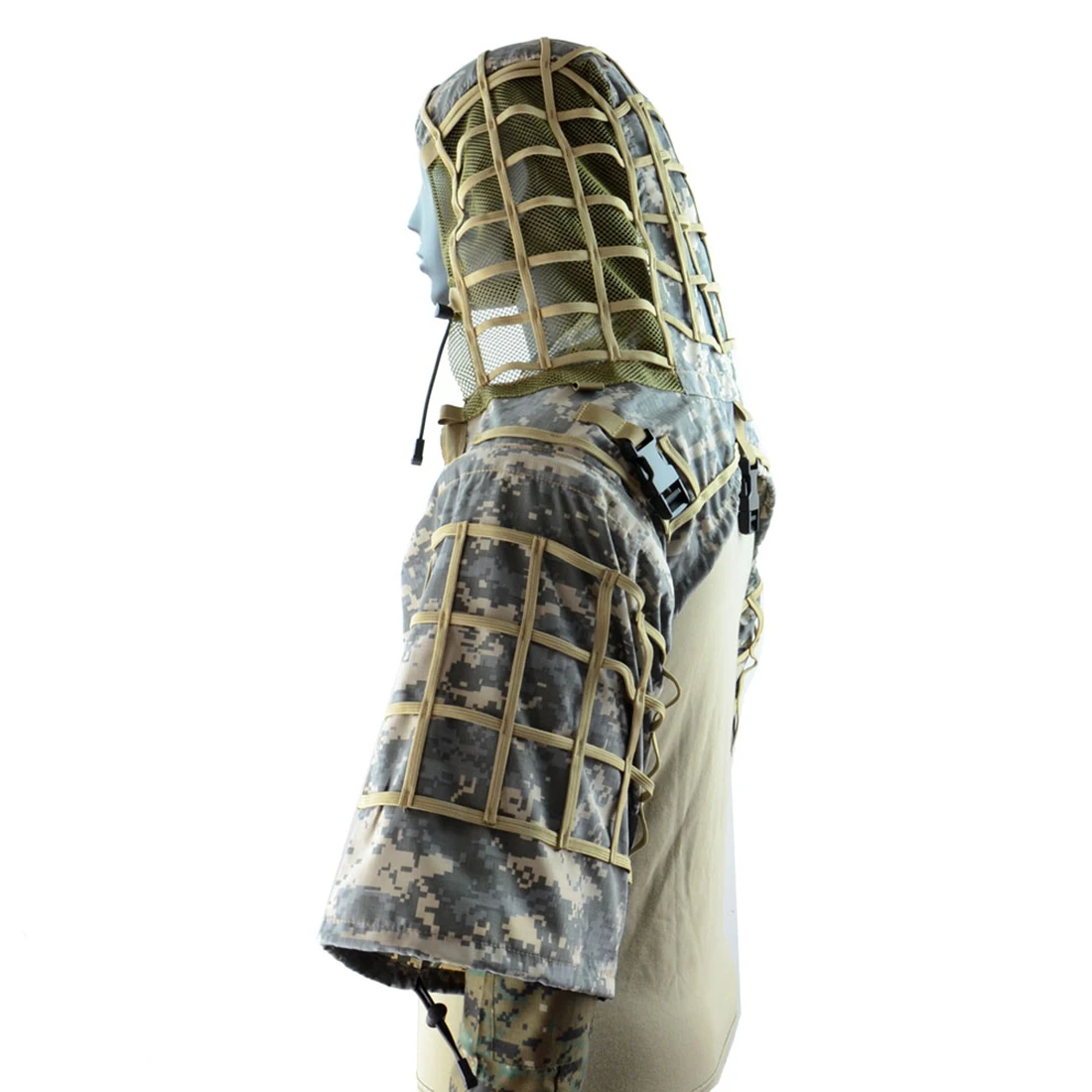 Ghillie костюм основа Тактический Ghillie капюшон тактический камуфляж пальто-свободный размер ACU