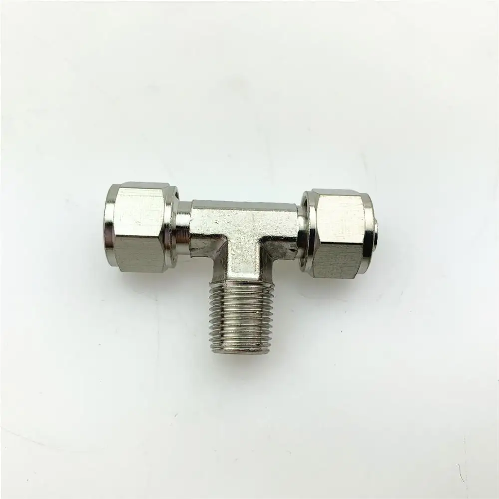 

Brass pneumatic quick plug connector PB T-type three-way thread quick screw PB6-01 / PB8-02 / PB10-03 / 12-04