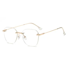 Чистая титановая оправа очки мужские винтажные полигон голубые легкие женские очки близорукость оправы и очки