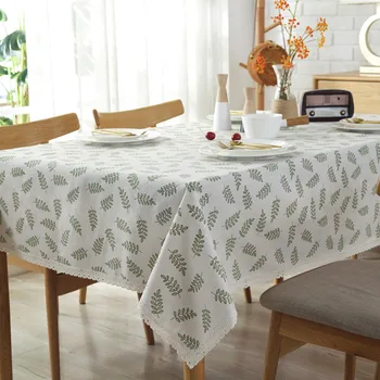 

Olive branch linen tablecloth green plant cotton linen tablecloth tablecloth garden small green leaf coffee table cloth