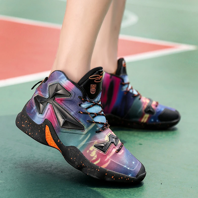 Баскетбольные ботинки унисекс 33-45, мужские кроссовки, спортивная обувь на шнуровке для мальчиков, баскетбольные кроссовки, Ayakkabi