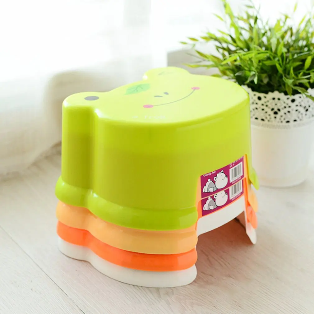 Cute Living Room Thick Plastic Stool Bathroom Bath Bench Cartoon Children Toddler Bench Shoes Bench Stool