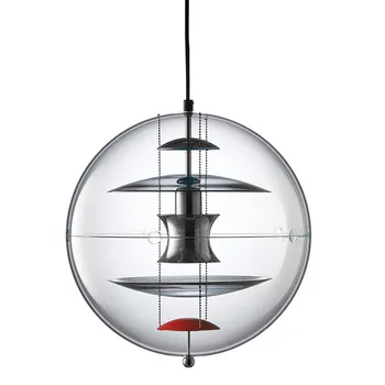 

Bedroom Bedside Restaurant Clothing Store Exhibition Hall Staircase Creative Acrylic Ball Modern Pendant Light Silver Gold Glas