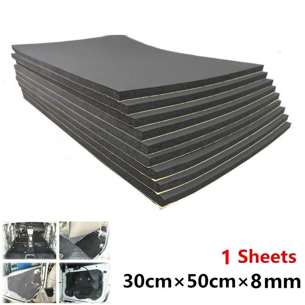 Автомобильная шумоподавляющая наклейка из пены и хлопка 30 Х5 0 см 1 или 10 листов |