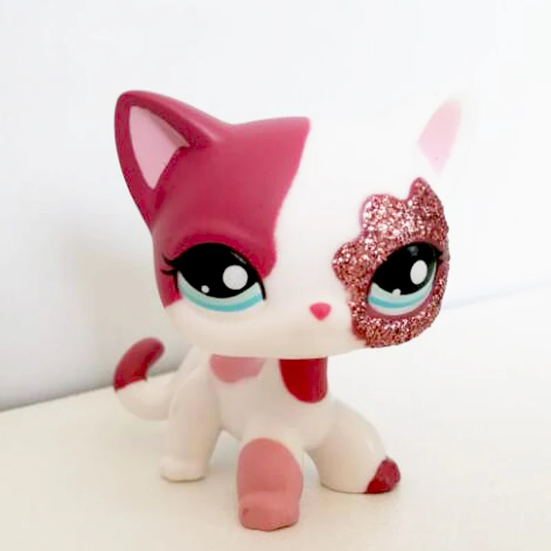 LPS CAT Rare Littlest pet shop Toys Mini Stands Short Hair Kitten Old  Figures Collection Original Bobble head toys