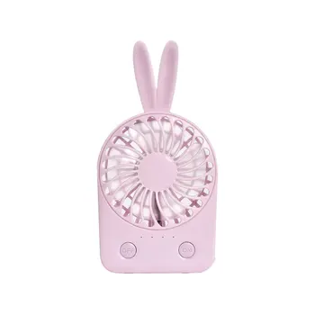 

Creative Personality Portable Usb Cartoon Mini Rabbit Charging Children Small Fan Student Fan Summer Portable Small Fan