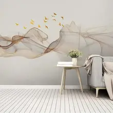 Индивидуальное изготовление, большая настенная живопись wall Art абстрактный чернила фоновые обои с пейзажем росписи