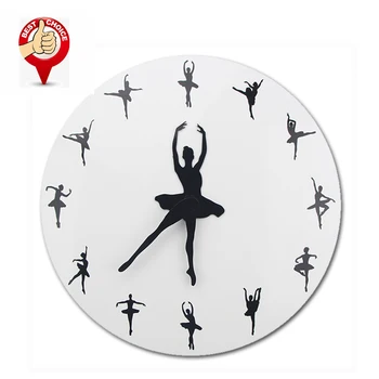 

Ballerina Wall Clock Yoga Postures Decor Ballet Time Wall Clock Watch Ballet Girl Room Dancing Studio Decor Ballet Wall Clock