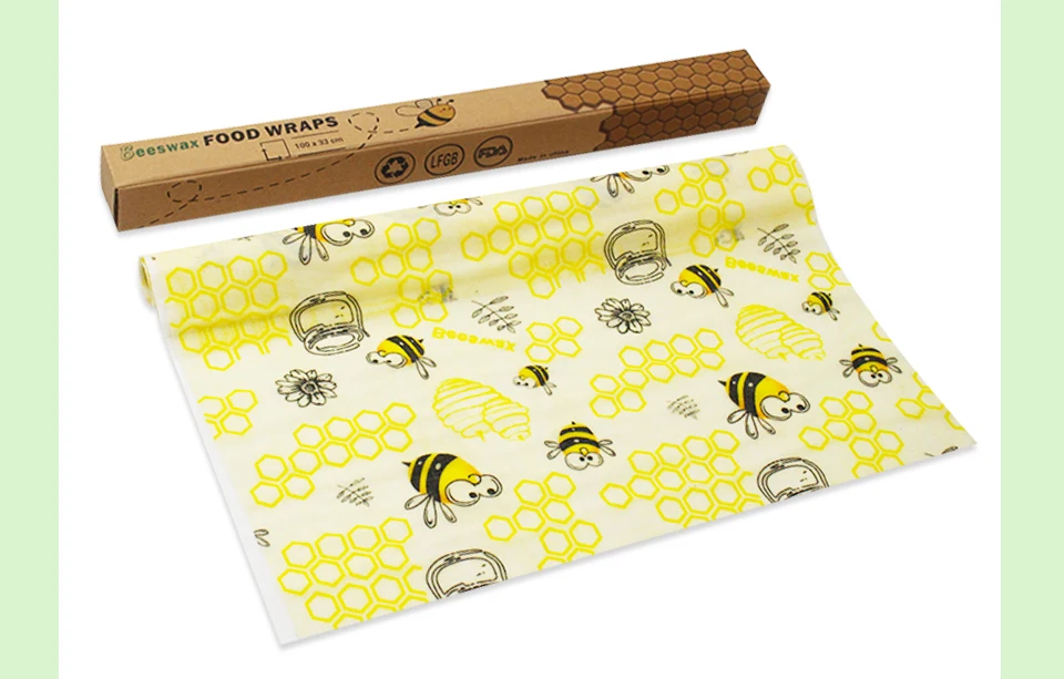 Многоразовый пчелиный воск Свежая Упаковка герметичная пищевая упаковка вакуумная пищевая пленка для хранения пчелиный воск свежая ткань кухонные инструменты