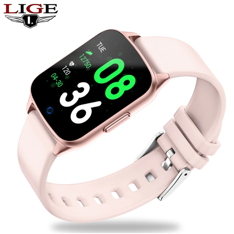 LIGE Waterproof Women Smart watches Bracelet Heart rate monitor Blood Pressure Sport Watch Phone Connecte IOS Android Smartwatch |