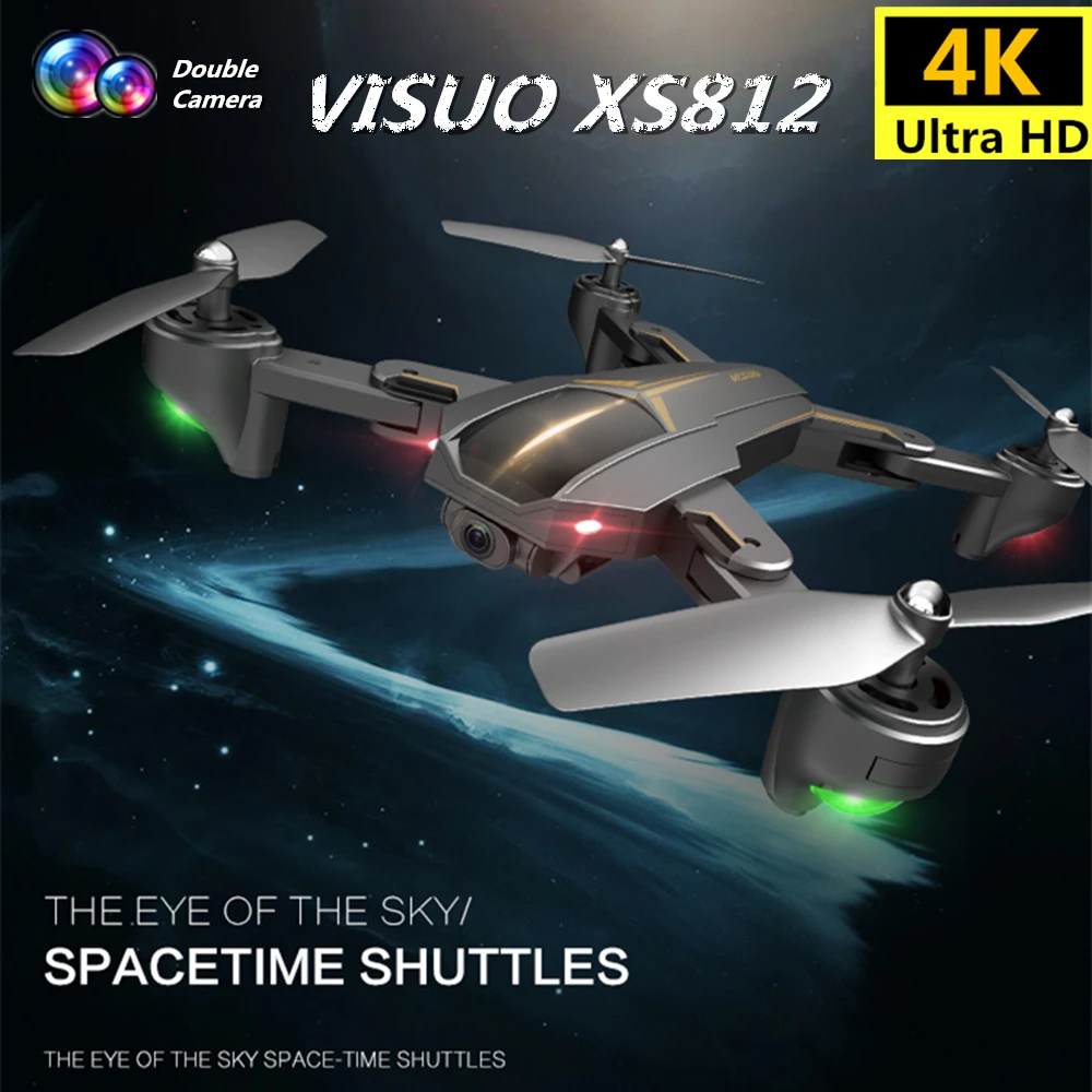 VISUO XS812 GPS Drone with 4K Camera 5G FPV RC Helicopter Altitude Hold Quadcopter Follow Me Quadrocopter VS SJRC Z5 F11 Dron