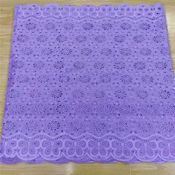 

5 yard Swiss lace fabric latest heavy beaded embroidery African100% cotton fabrics Swiss voile lace popular Dubai style 3L07281