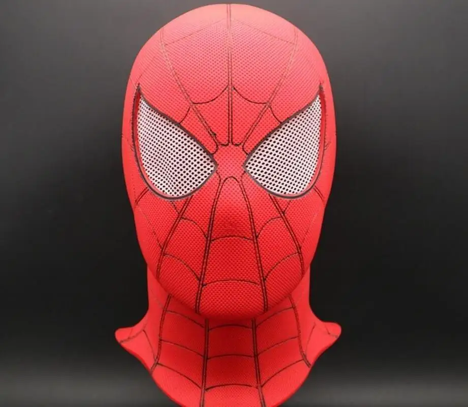 Роскошные красные латексные 3D маски Человека-паука с полной головой на Хэллоуин, гибкие Вечерние Маски с капюшоном
