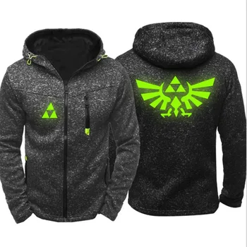 

Cosplay Costumes Tracksuit made Unisex The Legend of Zelda Spring Thicken Casual Luminous Hoodie Zipper Sweatshirt Jacket Coat