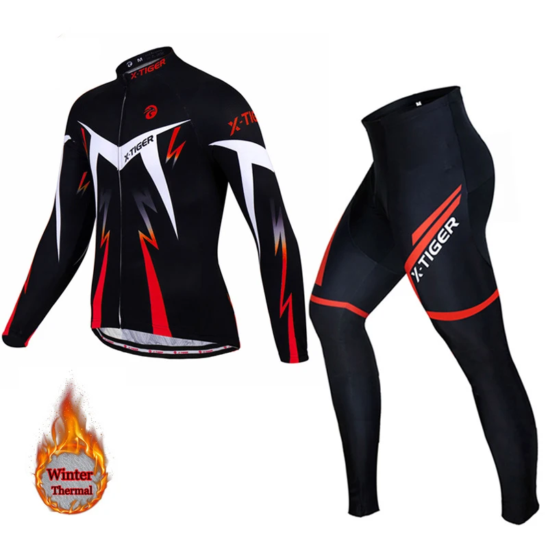 Зимние Тепловые флисовые Рыболовные костюмы наборы для велоспорта Maillot Ropa Ciclismo сохраняющая тепло велосипедная одежда велосипедные майки - Цвет: 04