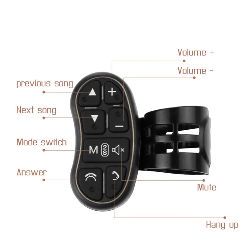 

Car Steering Wheel Controller Auto Interior Wireless ABS Remote Control