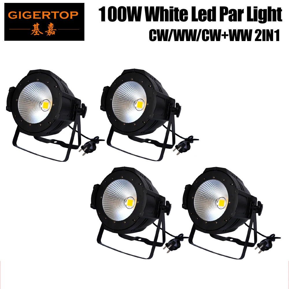 

Freeshipping 4PCS DMX 100W COB Warm Yellow/Warm White Led DJ Par Light 100 Wart DMX512 Control Mater/Slave Stage Lighting Effect