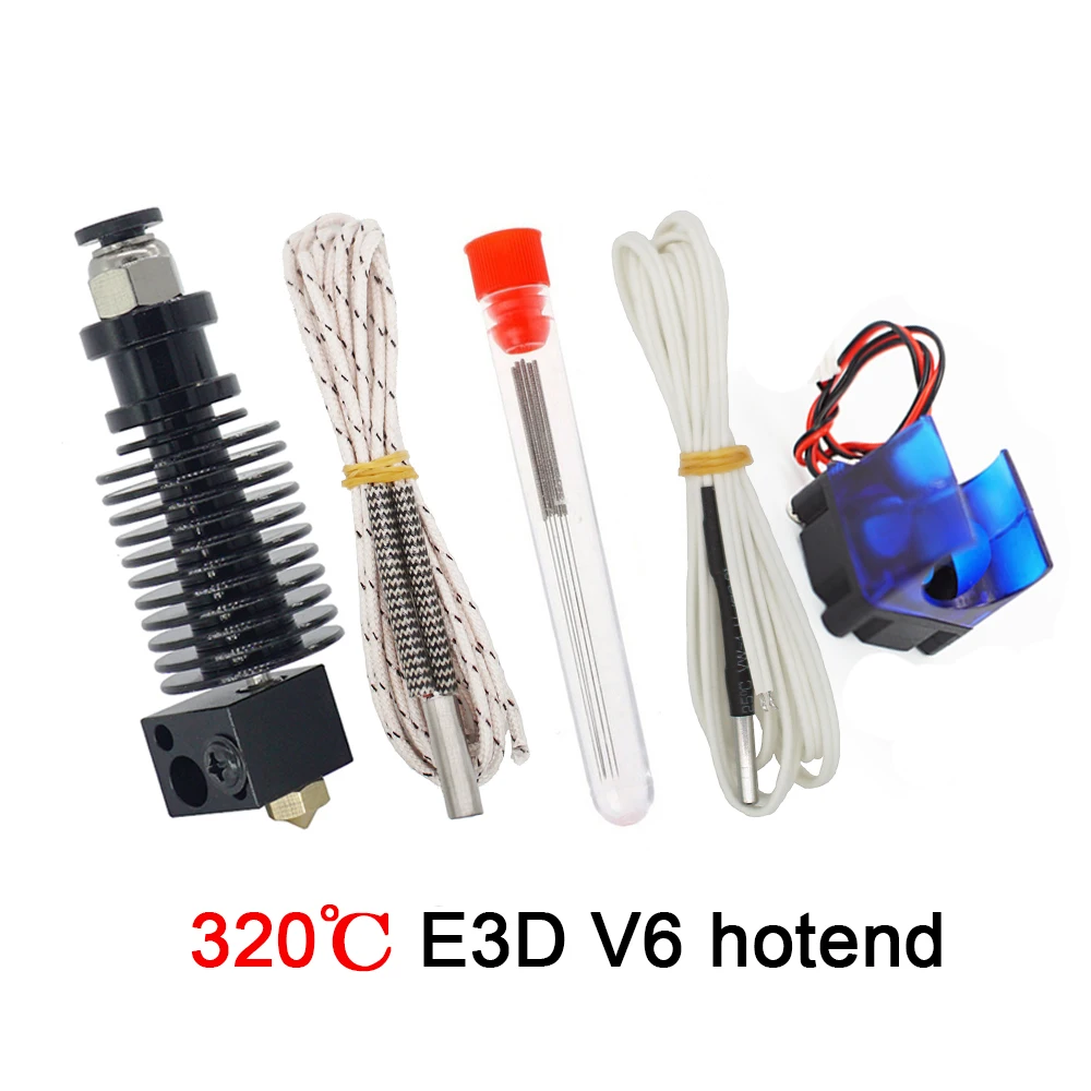 E3D V6 Hotend Kit 3D Printer Parts High Temperature Version 300 Degrees Celsius J-head 0.4mm / 1.75MM Remote Extruder 12V / 24V 3d printer parts 0 4 1 75mm e3d v6 hotend kit high temperature version 320 degrees j head remote extruder 12v 24v hotend