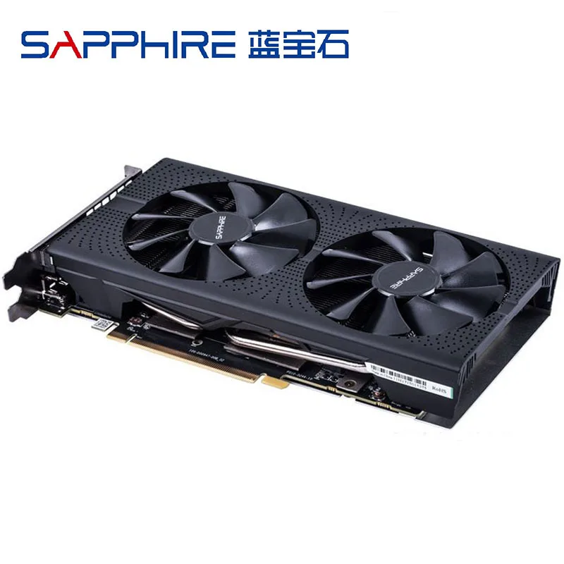 NITRO SAPPHIRE RX570 4 Гб D5 видеокарты GDDR5 для AMD RX 500 серии Radeon RX570-4GB видеокарта DisplayPort HDMI DVI б/у