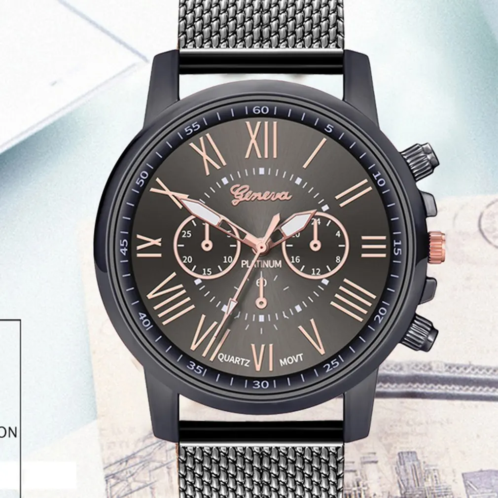 ZA36 Casual Fashion Ladies Quartz Watch Steel Mesh Band Quartz Watch Personality Wild Women Watch Best Gift